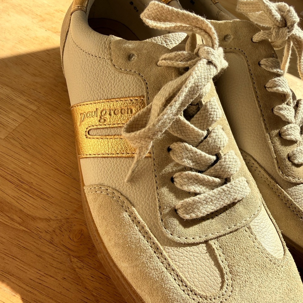 Paul Green woman’s Tilly Sneakers with Gold Accent